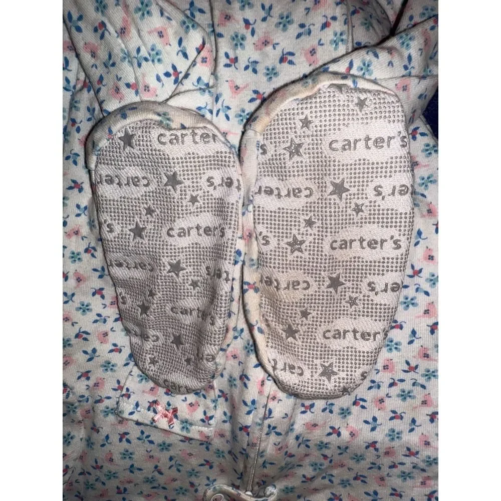 Carter's 24 Months Floral Print Footed Pajamas Sleeper One Piece Pink